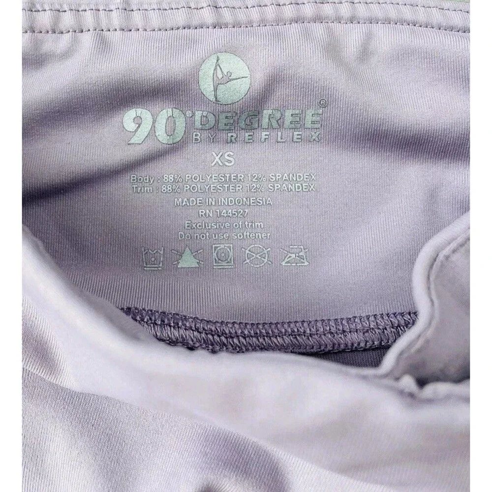 90 Degree Reflex Purple Athletic Leggings Size XS Mesh Stretch